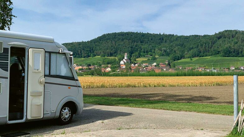 Stellplatz Hopfentropfen in Unterstammheim bei einem Landwirtschaftsbetrieb.