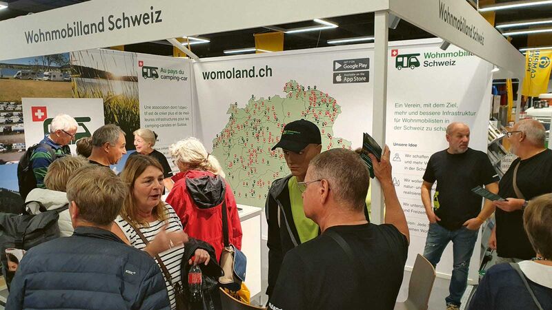 Auch dieses Jahr wird Wohnmobilland Schweiz am Suisse Caravan Salon in Halle 1.2 vertreten sein.