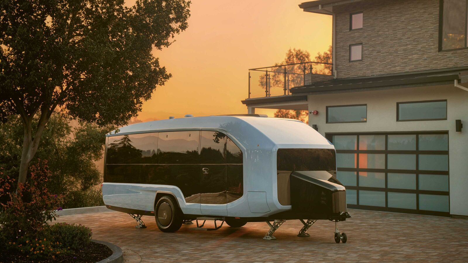 Der Pebble Flow ist ein elektrischer Caravan, der von einem Start-up in den USA entworfen wurde.