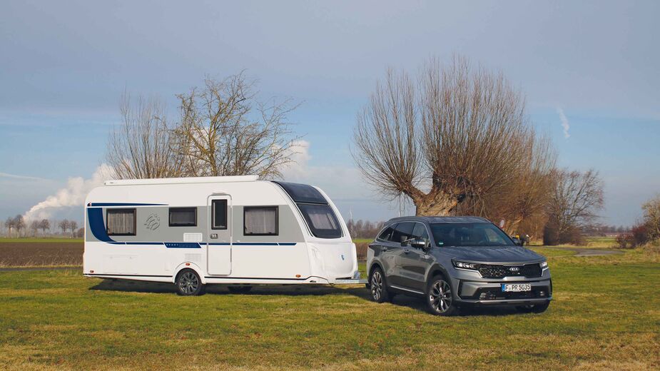 Attraktiver Reisecaravan