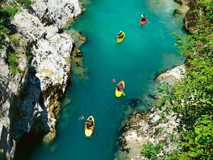 Die Soča ist ein Traumrevier für Kanuten.