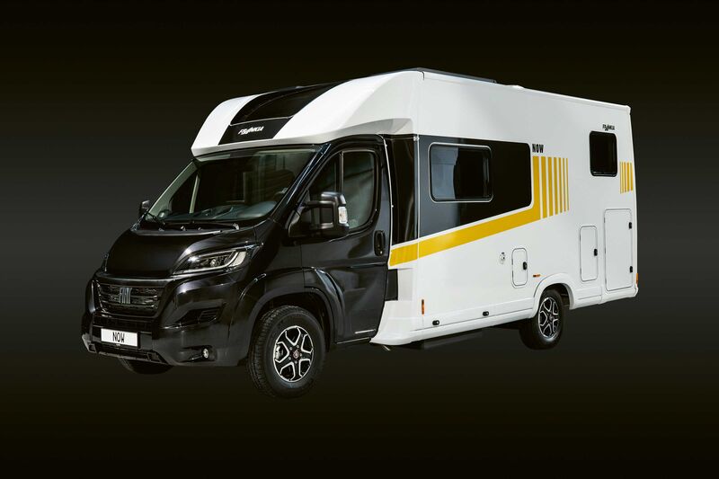Der auffällige Frankia Now basiert auf dem Fiat Ducato.