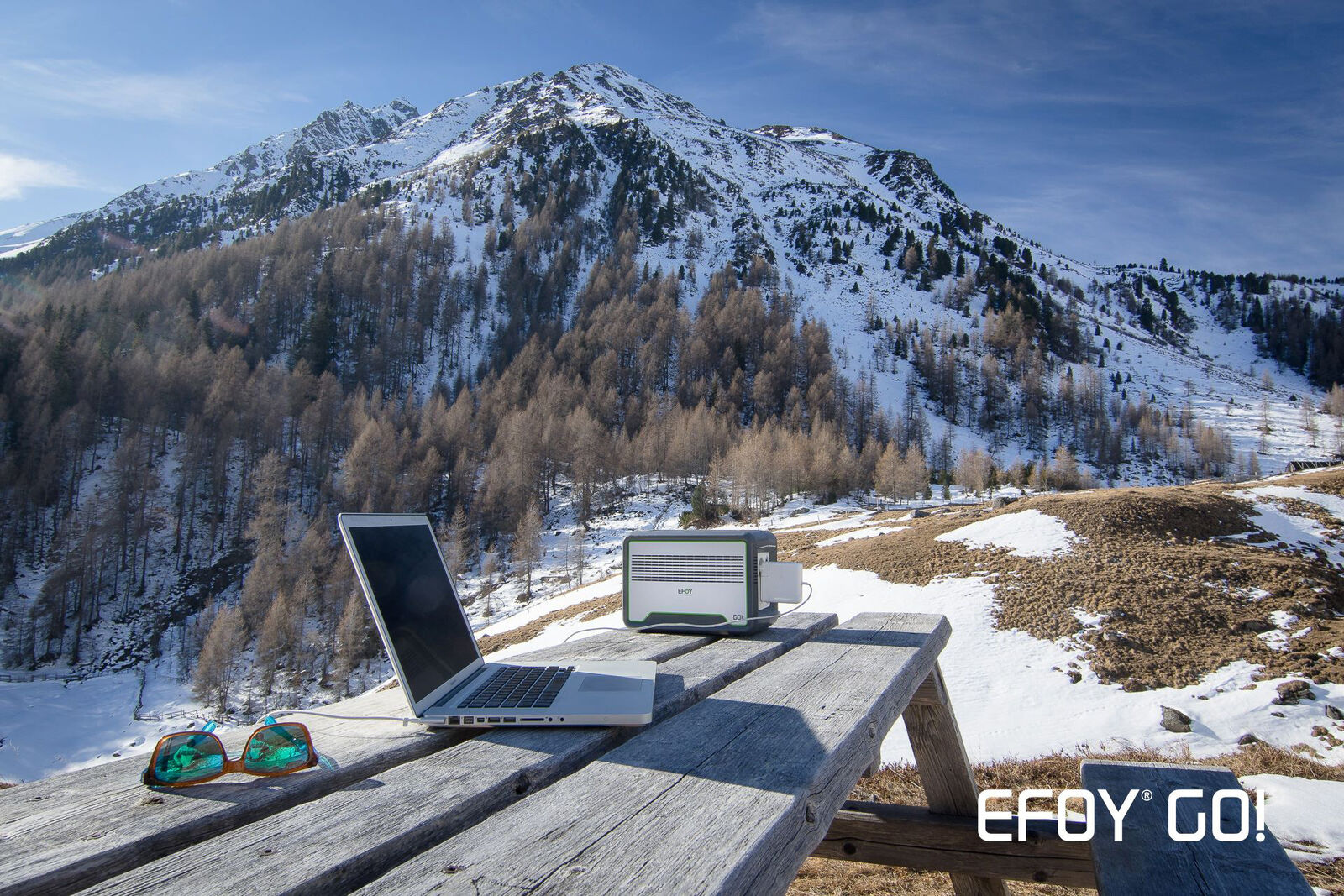 Der Stromspeicher EFOY GO! Power Packs bietet Flexibilität für unterwegs.
